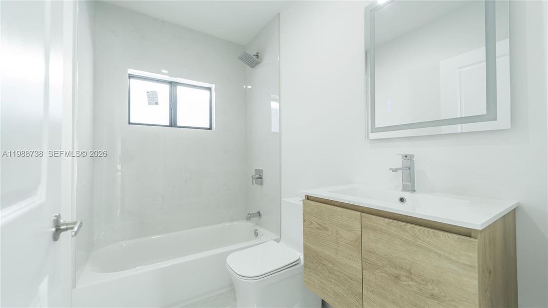 Furnished interior view inside a new home in , Miami (Image 10).