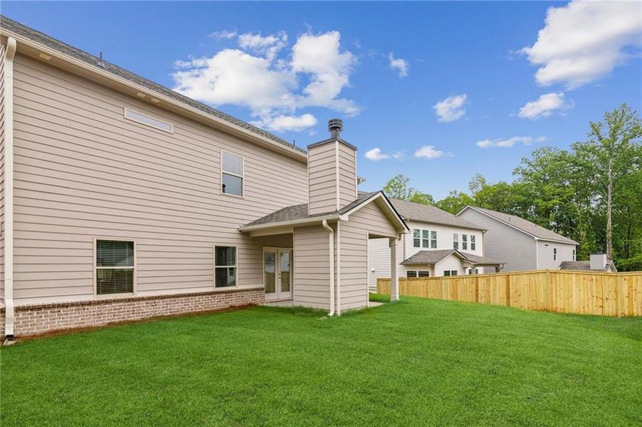 Exterior details and patio area of a home in , Flowery Branch (Image 20).
