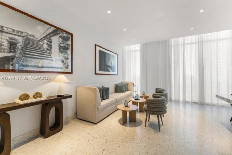 Furnished interior view inside a new home in Mr. C Residences, Miami (Image 12). Furnished interior view inside a new home in Mr. C Residences, Miami (Image 12).