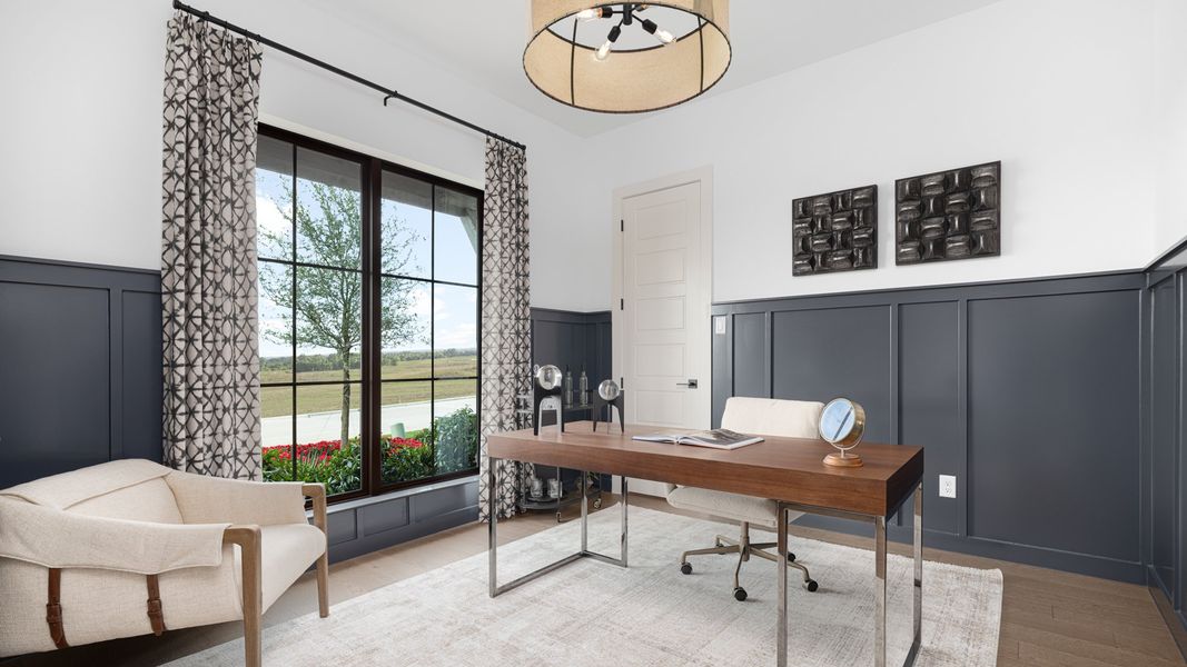 Representative furnished interior of a home built from the 3295W by Perry Homes in Jordan Ranch, Katy (Image 7).