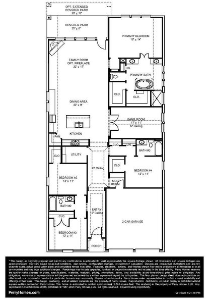 2D floor plan layout of this home in Evergreen, Conroe, TX (Image 2).