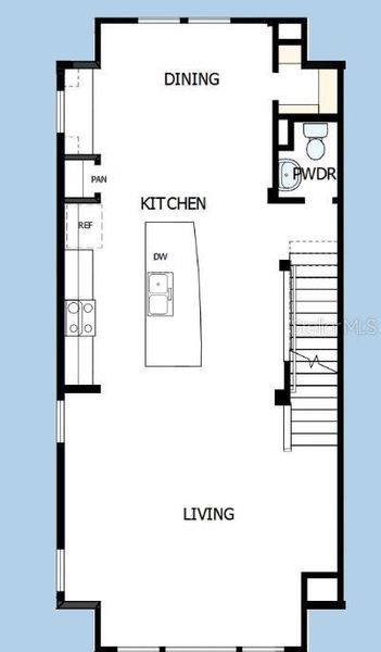 2D floor plan layout of this home in Apex at Seminole Heights, Tampa, FL (Image 4).