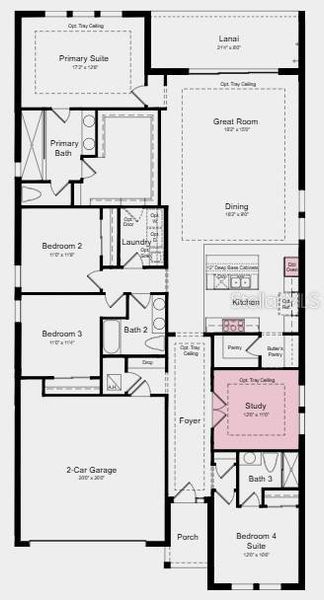 2D floor plan layout of this home in Skye Ranch Community Group Page, Sarasota, FL (Image 4).