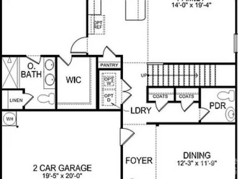 2D floor plan layout of this home in Secrest Commons, Monroe, NC (Image 2). 2D floor plan layout of this home in Secrest Commons, Monroe, NC (Image 2).