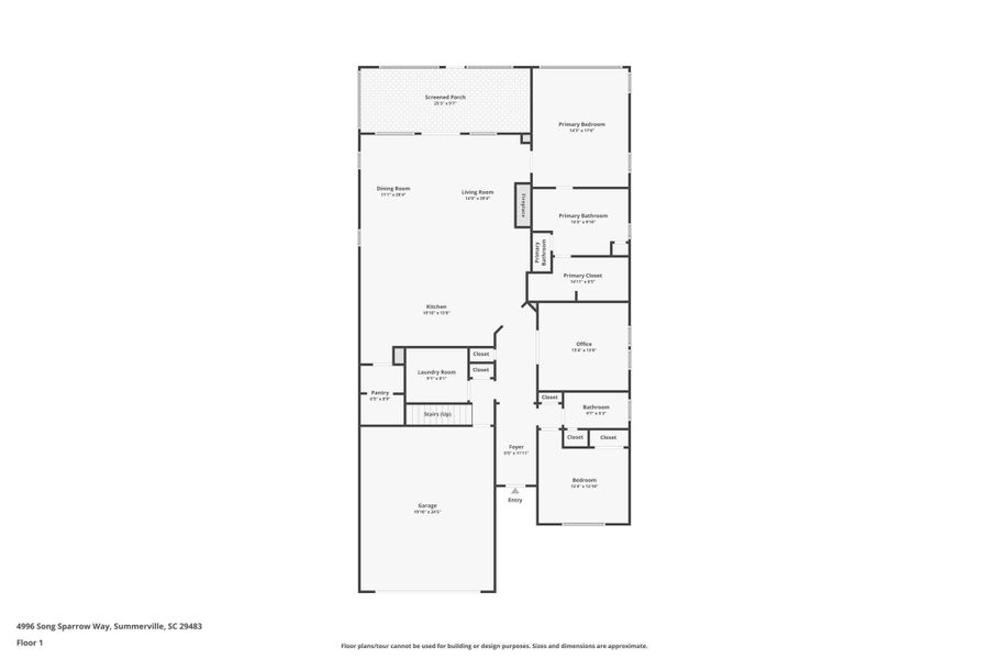 2D floor plan layout of this home in , Summerville, SC (Image 4). 2D floor plan layout of this home in , Summerville, SC (Image 4).