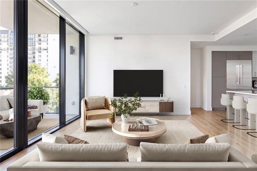 Furnished interior view inside a new home in The Dillon Buckhead, Atlanta (Image 17).