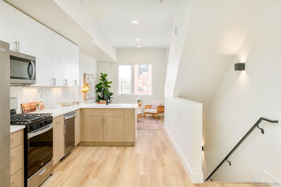 Furnished interior view inside a new home in , Denver (Image 11). Furnished interior view inside a new home in , Denver (Image 11).