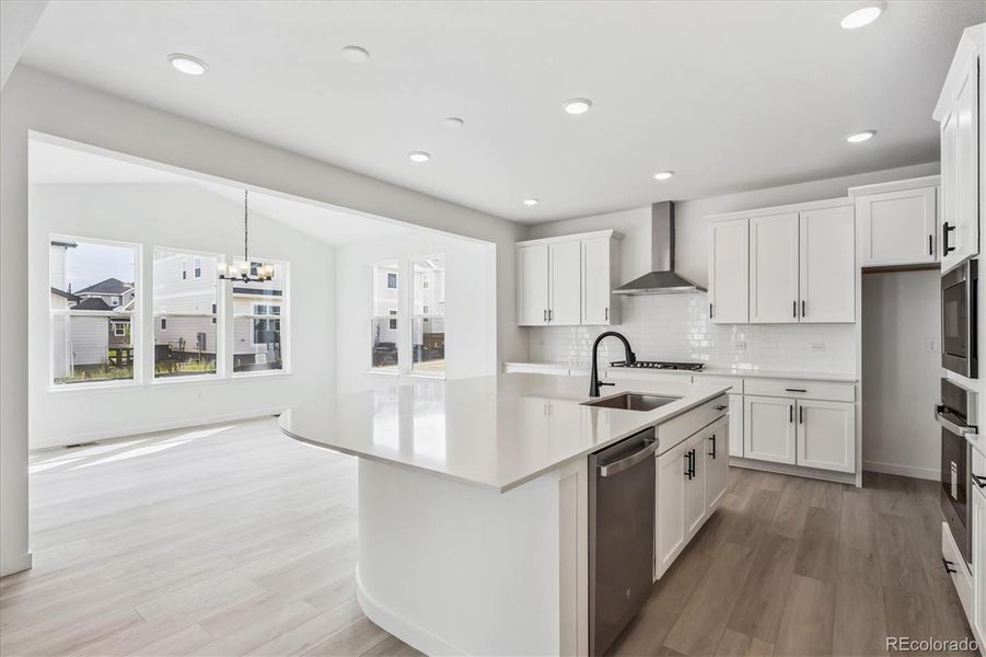 Furnished interior view inside a new home in Barefoot Lakes, Firestone (Image 7). Furnished interior view inside a new home in Barefoot Lakes, Firestone (Image 7).