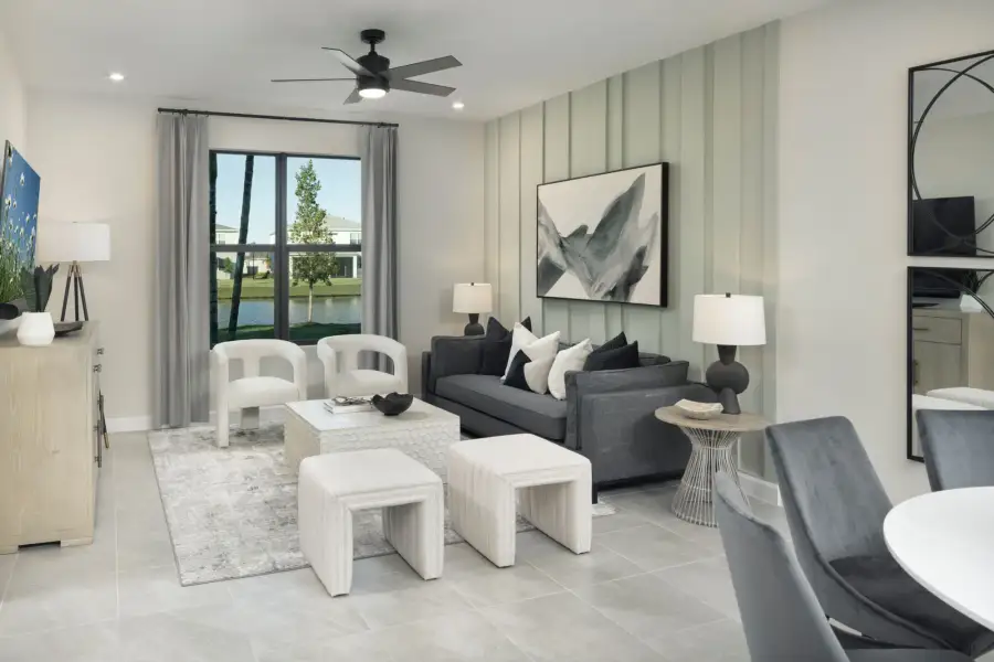 Furnished interior view inside a new home in Tradition, Port St. Lucie (Image 5).