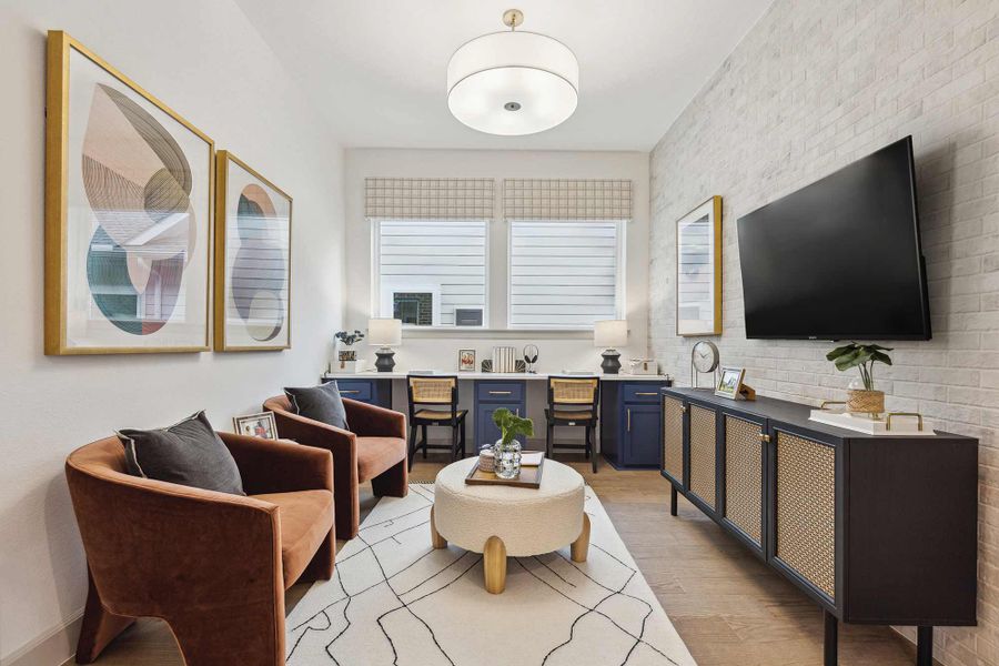 Representative furnished interior of a home built from the The Jacksboro by David Weekley Homes in La Cima, San Marcos (Image 2).