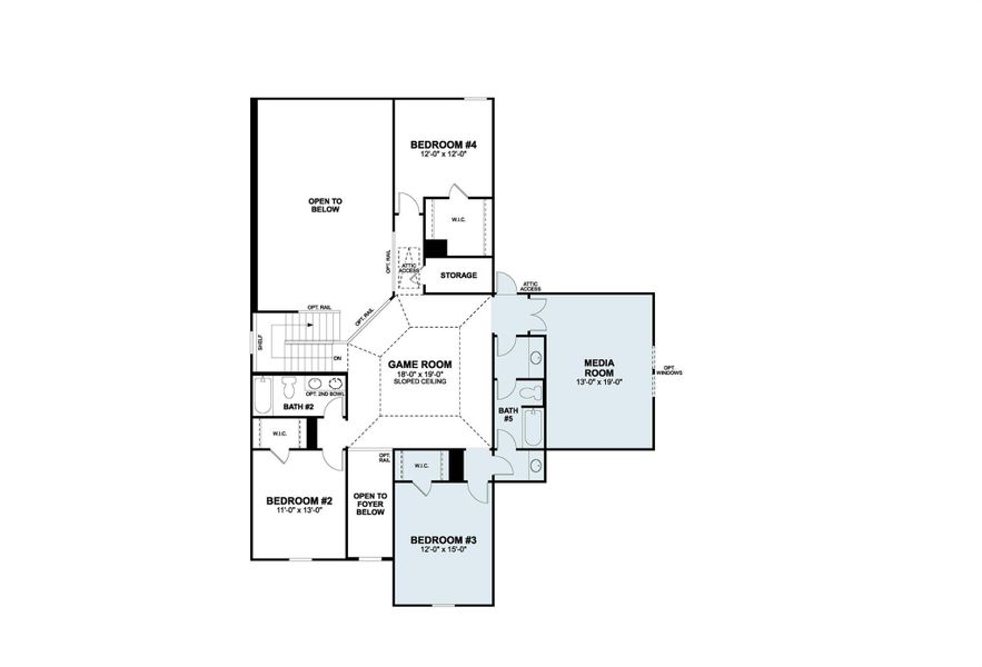 2D floor plan layout of this home in Barksdale, Leander, TX (Image 3).