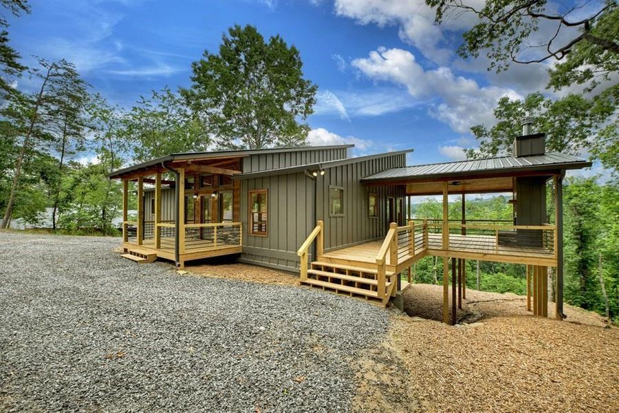 Front exterior of a new home in , Blue Ridge, GA, highlighting curb appeal (Image 25).
