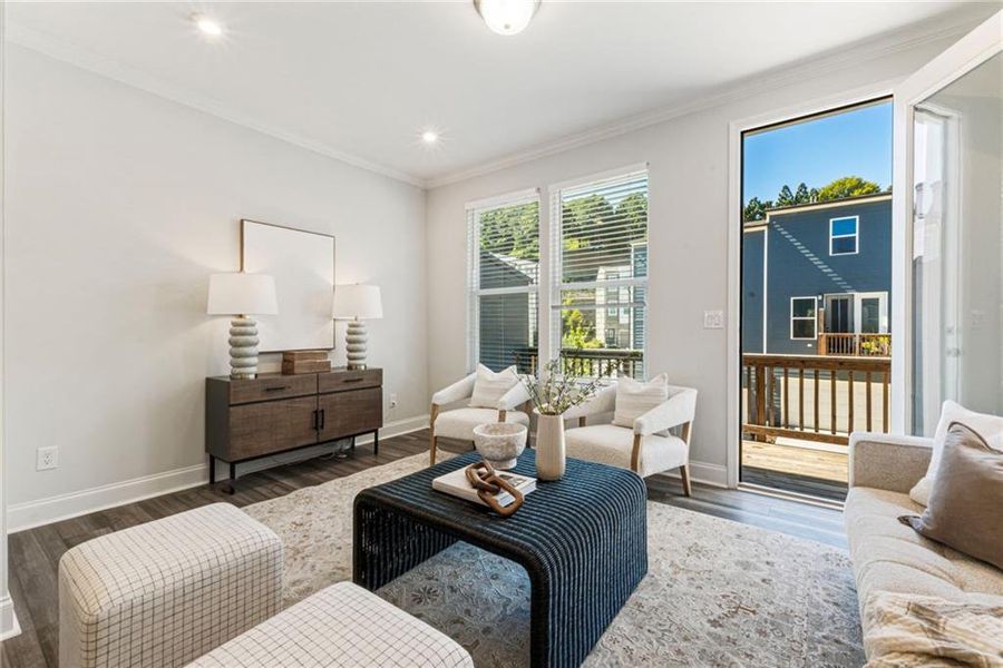 Furnished interior view inside a new home in , Atlanta (Image 18).