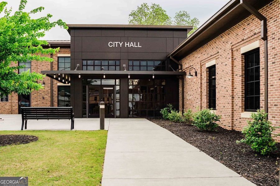 Front exterior of a new home in Ponderosa Farms Manor, Gainesville, GA, highlighting curb appeal (Image 43).