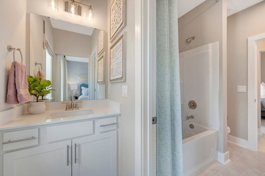 Representative furnished interior of a home built from the Collins by Beazer Homes in Friendship Village, Apex (Image 28).