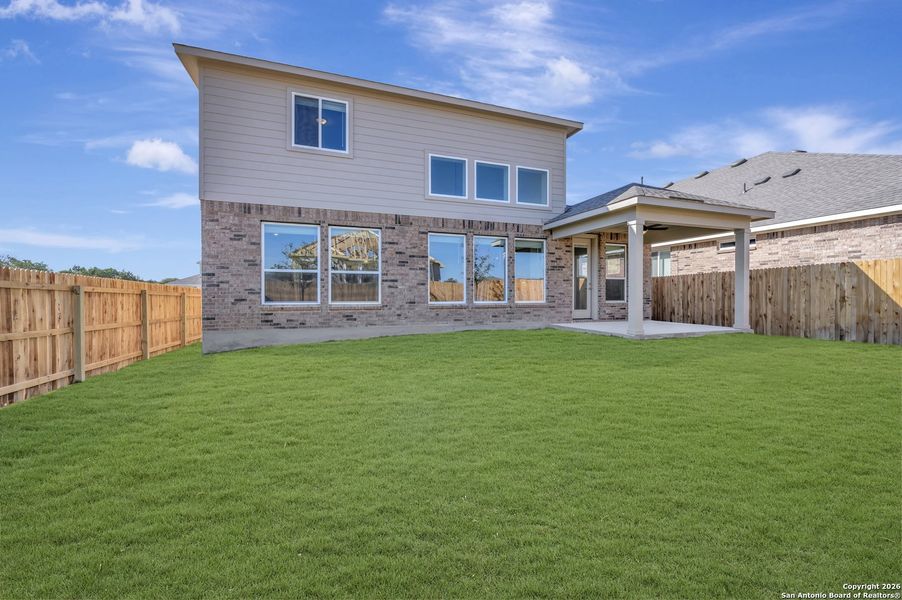 Exterior details and patio area of a home in Davis Ranch 50', San Antonio (Image 4).