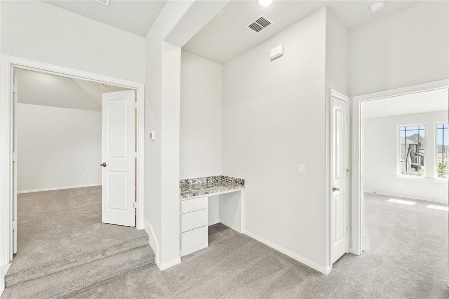 Furnished interior view inside a new home in Sunrise at Garden Valley, Waxahachie (Image 9). Furnished interior view inside a new home in Sunrise at Garden Valley, Waxahachie (Image 9).