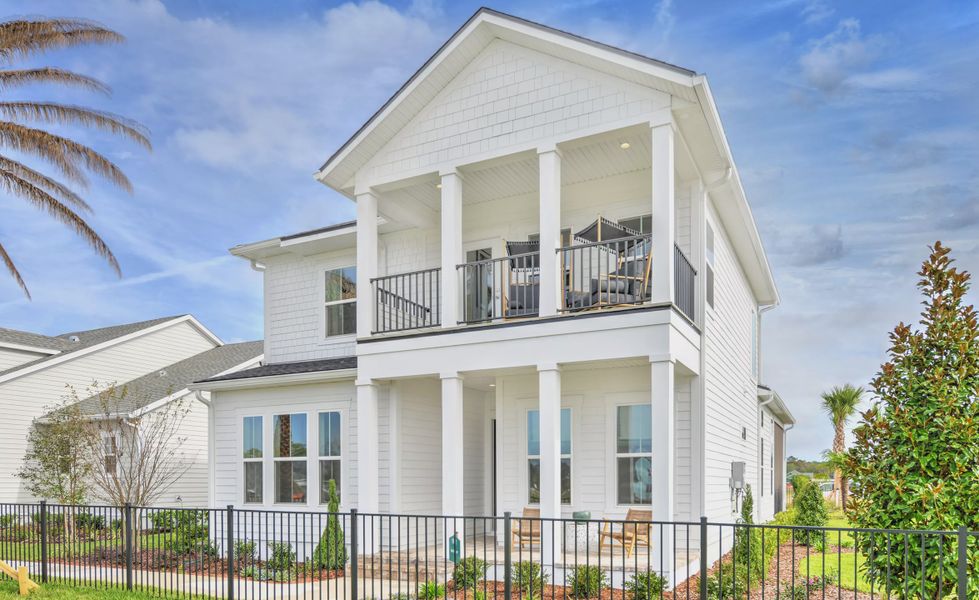 Front exterior of a new home in Seven Pines, Jacksonville, FL, highlighting curb appeal (Image 21).