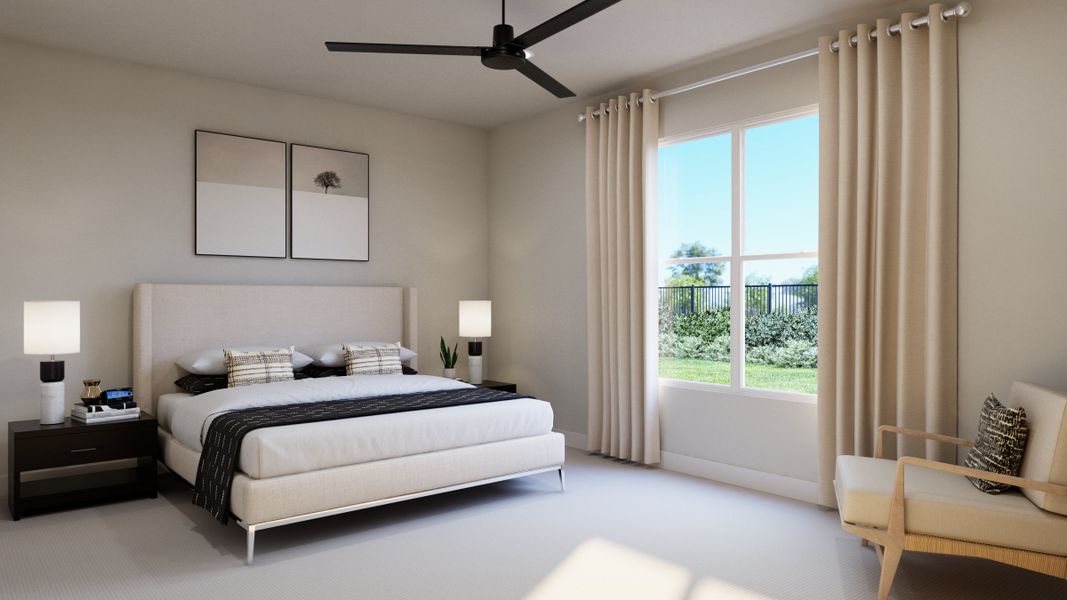 Representative furnished interior of a home built from the Longleaf by Risewell Homes in Country Club Estates, Palm Bay (Image 11).