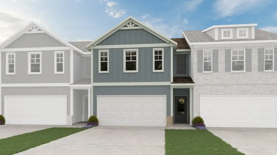 Representative exterior photo of a completed home built from the The Coventry by Direct Residential Communities in Cash's Crossing, Ellenwood, GA (Image 2). Representative exterior photo of a completed home built from the The Coventry by Direct Residential Communities in Cash's Crossing, Ellenwood, GA (Image 2).