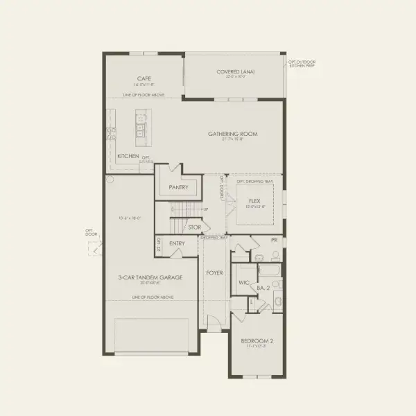 2D floor plan layout for the Scarlett by Pulte Homes in Waypointe, Port Orange, FL (Image 4).