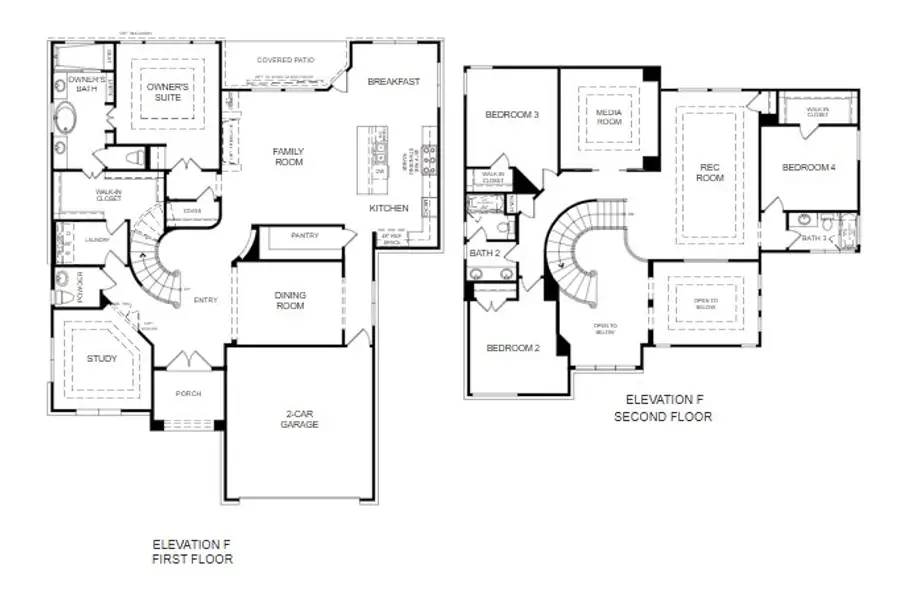 2D floor plan layout of this home in Milky Way at River Place, Austin, TX (Image 5).