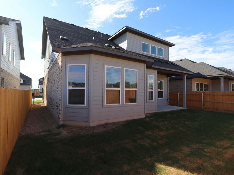 Exterior details and patio area of a home in Estancia West, Manchaca (Image 18). Exterior details and patio area of a home in Estancia West, Manchaca (Image 18).