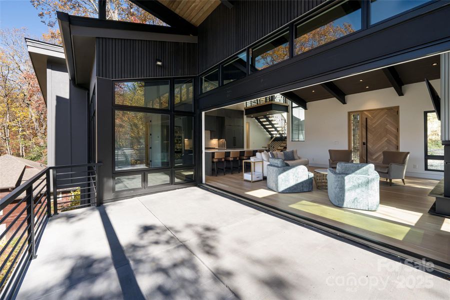 Exterior details and patio area of a home in , Montreat (Image 28).