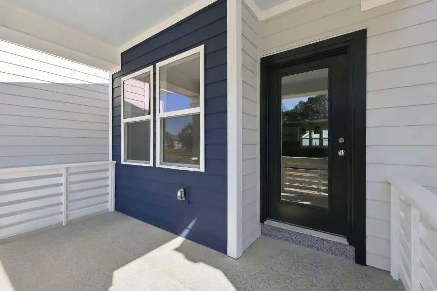 Exterior details and patio area of a home in Allen Park, Raleigh (Image 22).