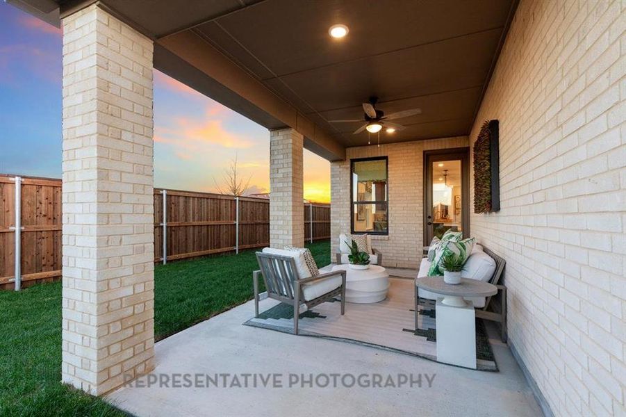 Exterior details and patio area of a home in Waterscape, Royse City (Image 2). Exterior details and patio area of a home in Waterscape, Royse City (Image 2).