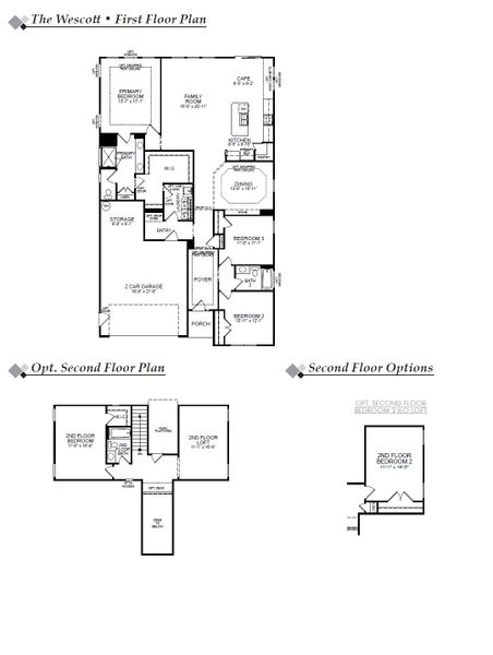 2D floor plan layout of this home in Founders Club, Moore, SC (Image 3).