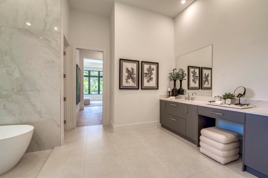 Furnished interior view inside a new home in , Palm Beach Gardens (Image 44).