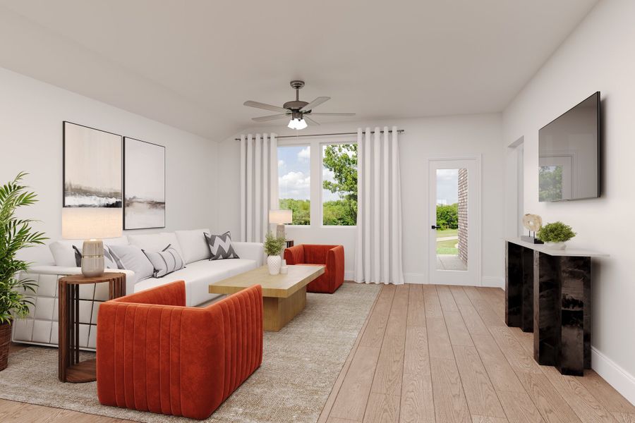 Representative furnished interior of a home built from the Carson by Beazer Homes in Whitewing Trails, Princeton (Image 5). Representative furnished interior of a home built from the Carson by Beazer Homes in Whitewing Trails, Princeton (Image 5).