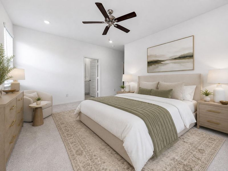 Virtually staged secondary bedroom Virtually staged secondary bedroom