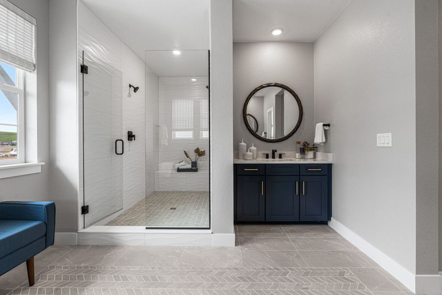 Furnished interior view inside a new home in Trailstone, Arvada (Image 30).