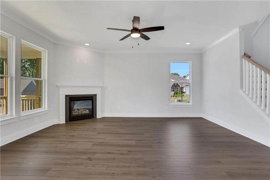 Spacious, unfurnished interior of a new home in Cambridge, Flowery Branch (Image 37). Spacious, unfurnished interior of a new home in Cambridge, Flowery Branch (Image 37).