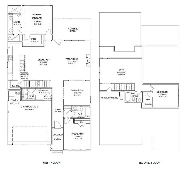 2D floor plan layout for the Aster by Empire Homes in Chastain, Ooltewah, TN (Image 3).