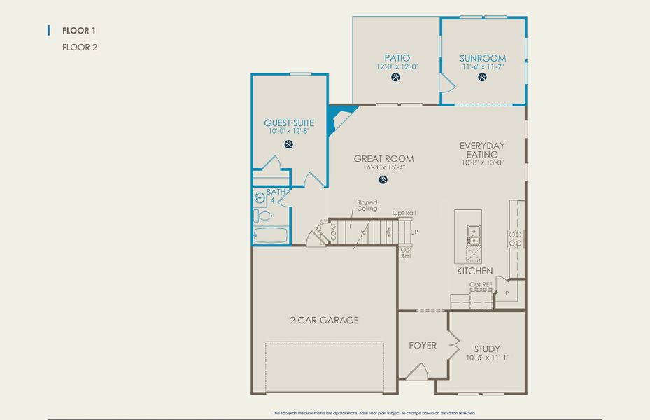 Hampton Floor Plan, Quick Move-In Home, Floor 1 Hampton Floor Plan, Quick Move-In Home, Floor 1