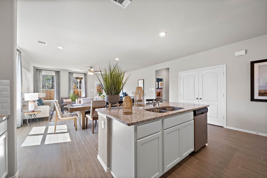 Representative furnished interior of a home built from the Brazos by Century Communities in Caney Mills, Conroe (Image 5).