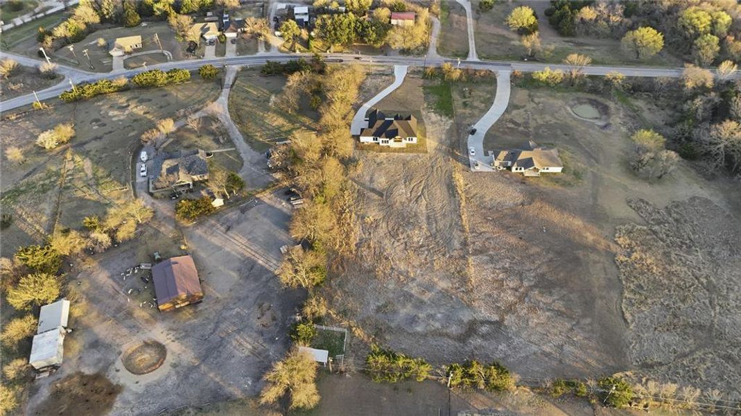 Aerial view of property's location