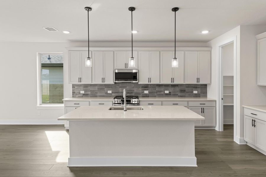 Furnished interior view inside a new home in Discovery Collection at Painted Tree Village, McKinney (Image 5). Furnished interior view inside a new home in Discovery Collection at Painted Tree Village, McKinney (Image 5).