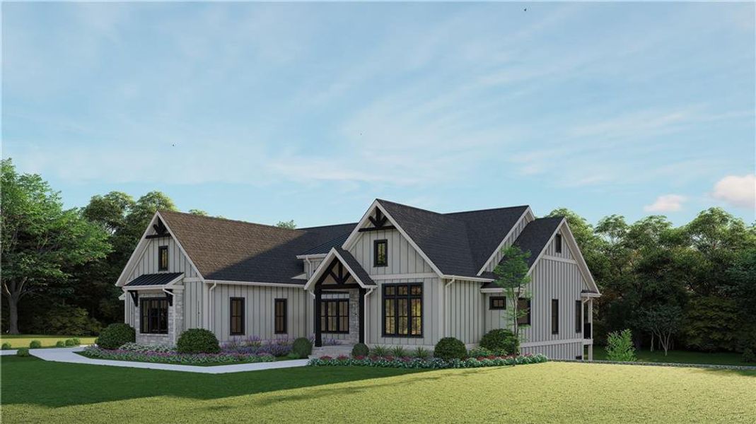 Front exterior of a new home in , Conyers, GA, highlighting curb appeal (Image 2).