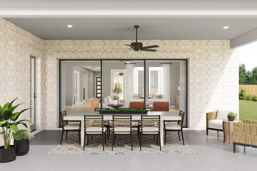 Representative exterior details of a home built from the Lisbon by Tri Pointe Homes in Legacy Grove, Montgomery (Image 4).