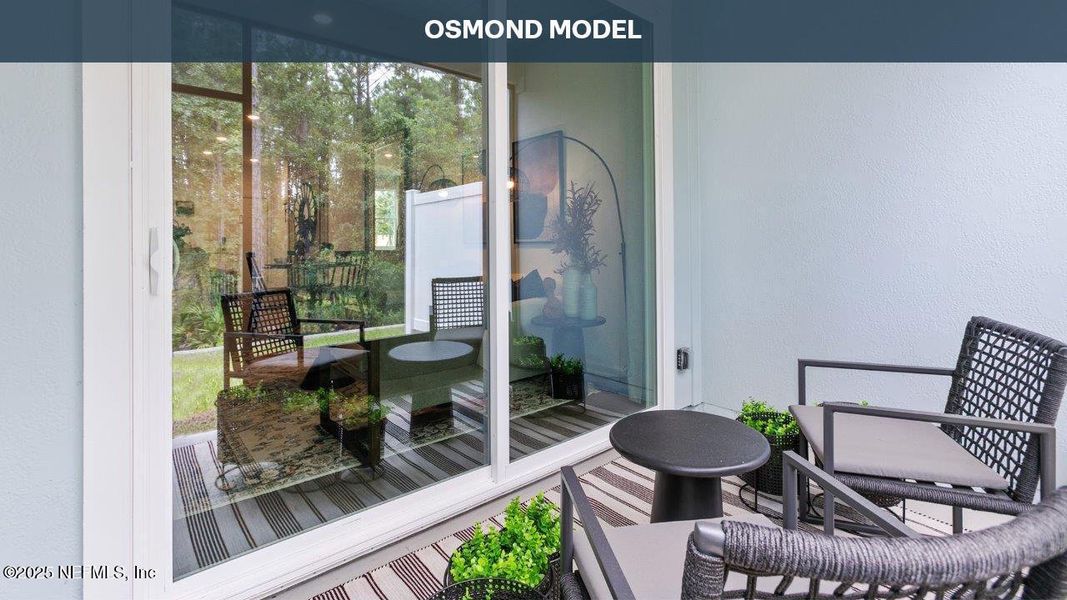 Exterior details and patio area of a home in Cordera Townhomes, St. Augustine (Image 20).