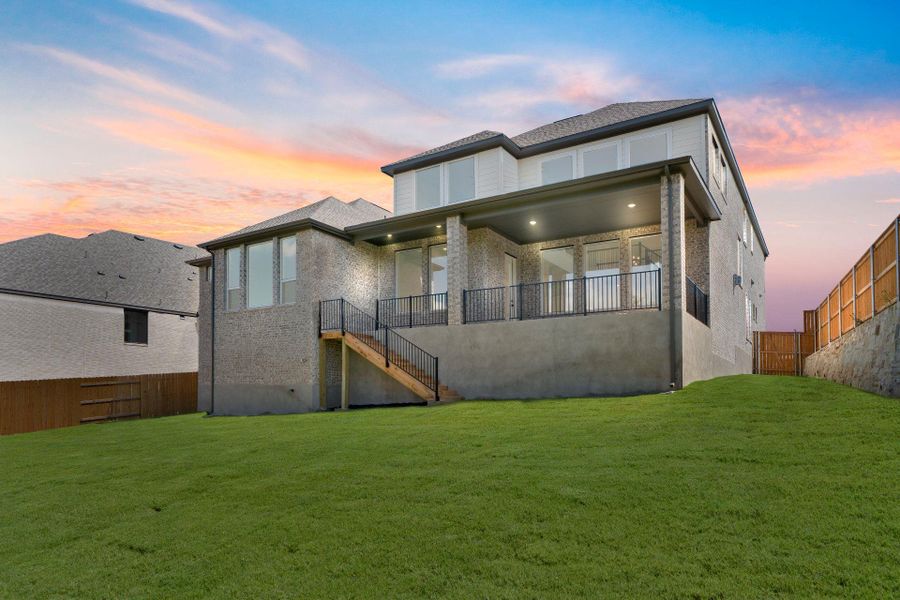 Rear of Home and Private Backyard