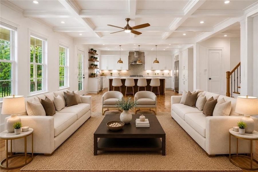 Furnished interior view inside a new home in , Suwanee (Image 35). Furnished interior view inside a new home in , Suwanee (Image 35).
