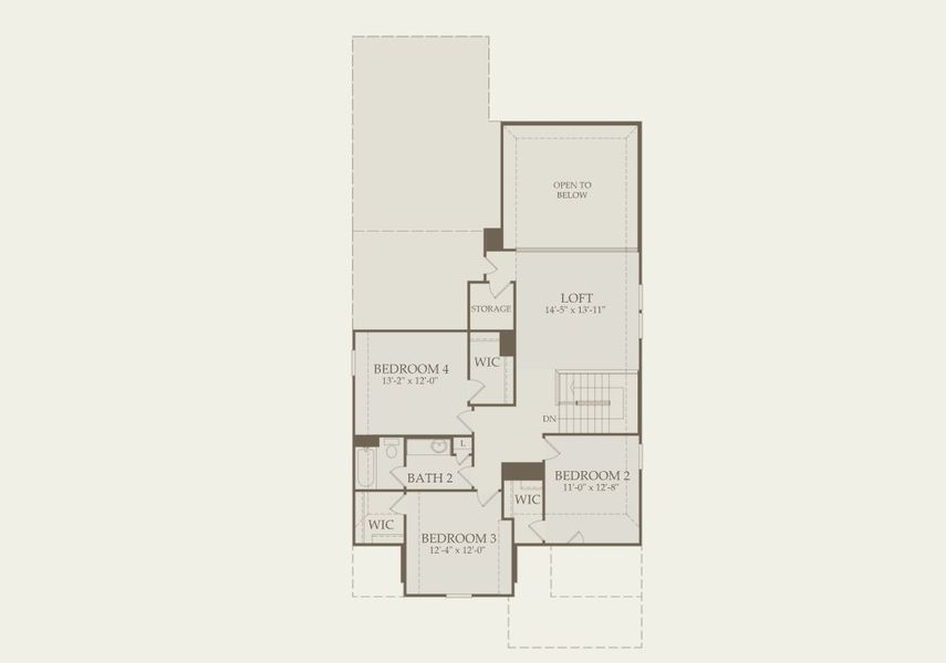 2D floor plan layout of this home in Pulte Homes at Two Step Farm, Montgomery, TX (Image 8).