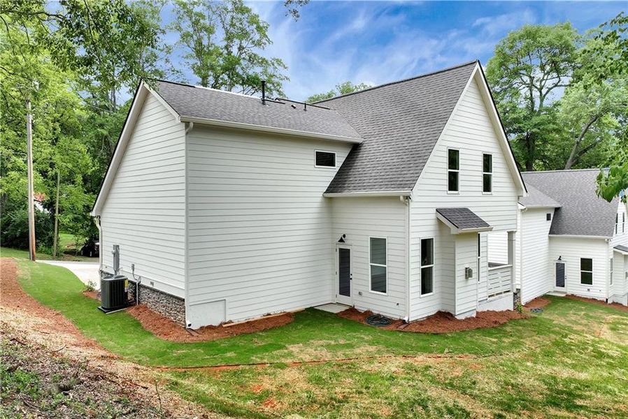Exterior details and patio area of a home in , Commerce (Image 32).