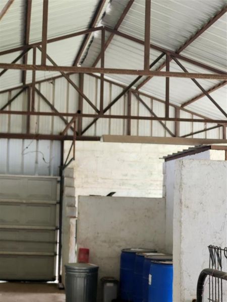 The interior construction of the barn The interior construction of the barn