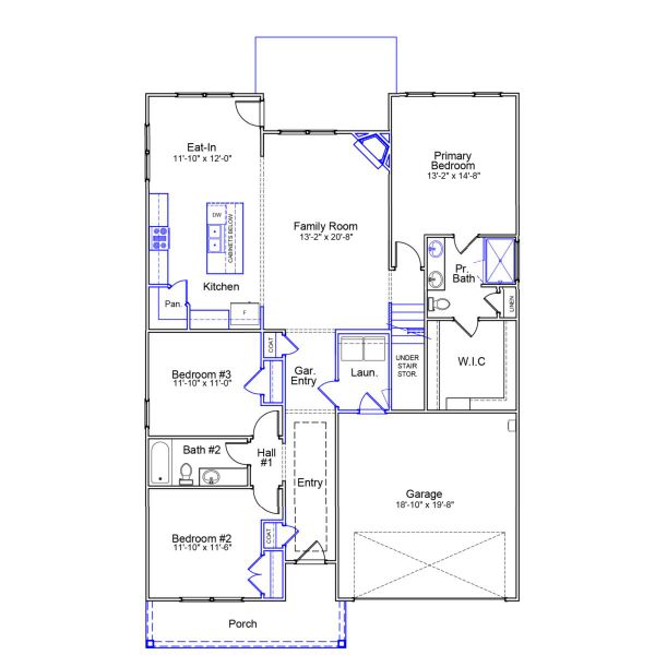 2D floor plan layout of this home in Grand Park, Leland, NC (Image 5). 2D floor plan layout of this home in Grand Park, Leland, NC (Image 5).